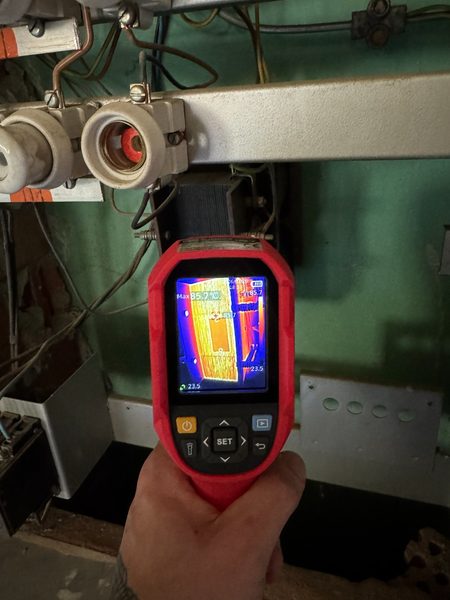 Termovízna kontrola elektrického zariadenia